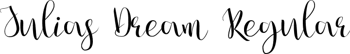 Julias Dream Regular font | JuliasDream-Regular 13.40.37.otf