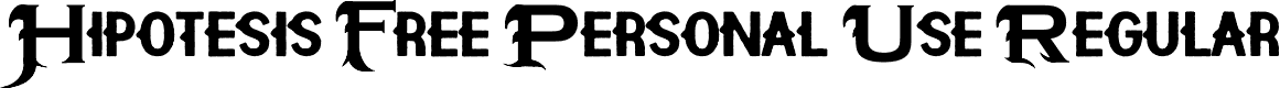 Hipotesis Free Personal Use Regular font | HipotesiS.ttf