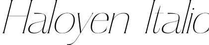 Haloyen Italic font | Haloyen-Italic.otf