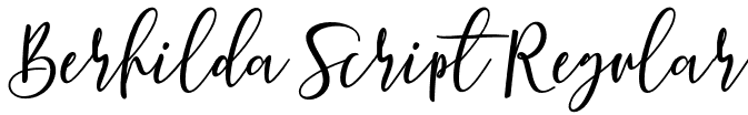 Berhilda Script Regular font | Berhilda.otf