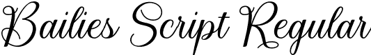 Bailies Script Regular font | Bailies-Script.otf