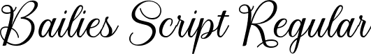 Bailies Script Regular font | Bailies-Script.ttf