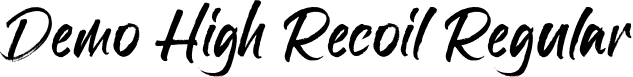 Demo High Recoil Regular font | Demohighrecoil-MVMgn.ttf