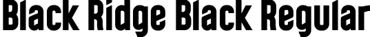 Black Ridge Black Regular font | BlackRidgeBlack.otf