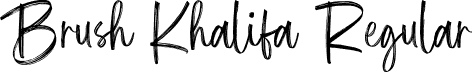 Brush Khalifa Regular font | Brush-Khalifa-Demo.otf