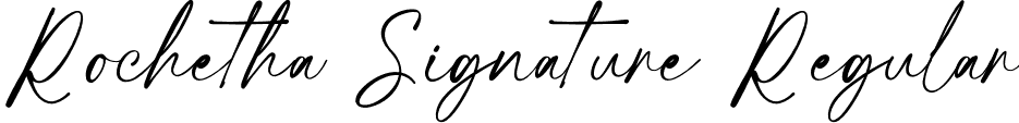 Rochetha Signature Regular font | RochethaSignature-9YrnK.otf