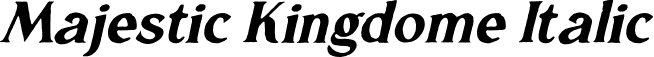 Majestic Kingdome Italic font | Majestic-Kingdome-Italic.otf