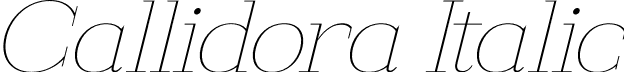 Callidora Italic font | Callidora-Italic.otf