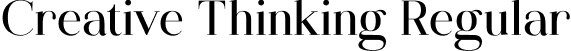 Creative Thinking Regular font | CreativeThinking Regular.ttf