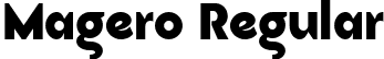 Magero Regular font | Magero.ttf