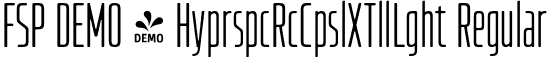 FSP DEMO - HyprspcRcCpslXTllLght Regular font | Fontspring-DEMO-hyperspaceracecapsule-xtalllt.otf