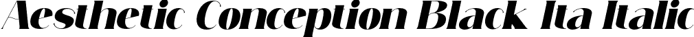 Aesthetic Conception Black Ita Italic font | Simply Conception Black Italic.otf