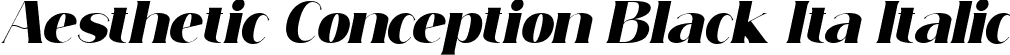 Aesthetic Conception Black Ita Italic font | Simply Conception Black Italic.ttf