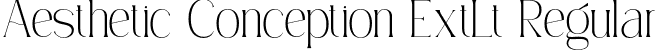 Aesthetic Conception ExtLt Regular font | Simply Conception Extra Light.otf