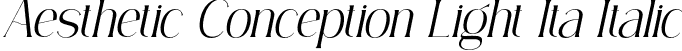 Aesthetic Conception Light Ita Italic font | Simply Conception Light Italic.otf