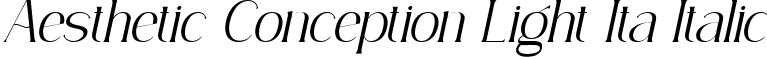 Aesthetic Conception Light Ita Italic font | Simply Conception Light Italiclightitalic.ttf