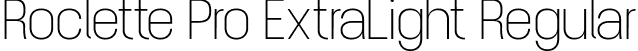 Roclette Pro ExtraLight Regular font | RoclettePro-ExtraLight.ttf