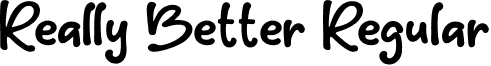 Really Better Regular font | Really Better.otf