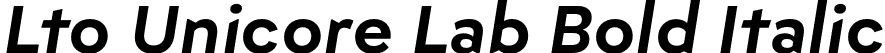 Lto Unicore Lab Bold Italic font | Lto.Unicore-LabBoldIt.otf