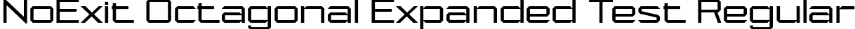 NoExit Octagonal Expanded Test Regular font | NoExitOctagonalExpandedTest-Regular.otf