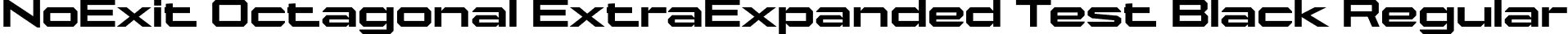 NoExit Octagonal ExtraExpanded Test Black Regular font | NoExitOctagonalExtraExpandedTest-Black.otf