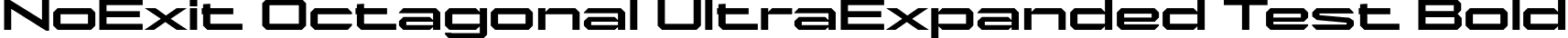 NoExit Octagonal UltraExpanded Test Bold font | NoExitOctagonalUltraExpandedTest-Bold.otf