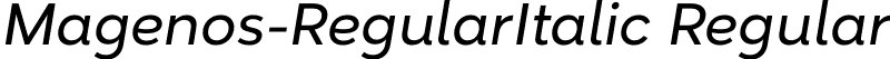 Magenos-RegularItalic Regular font | Magenos-RegularItalic.otf