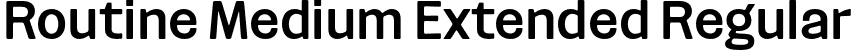 Routine Medium Extended Regular font | Routine-MediumExtended.otf
