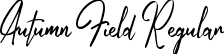 Autumn Field Regular font | AutumnField.ttf