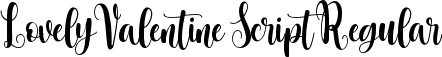 Lovely Valentine Script Regular font | Lovely Valentine Script.otf