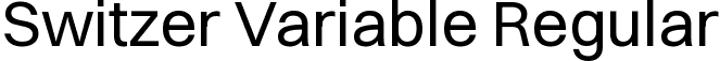 Switzer Variable Regular font | Switzer-Variable.ttf