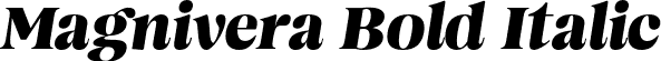 Magnivera Bold Italic font | MagniveraTrial-BoldItalic.otf