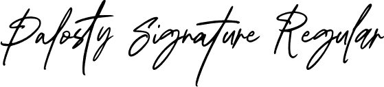 Palosty Signature Regular font | palosty-signature.otf