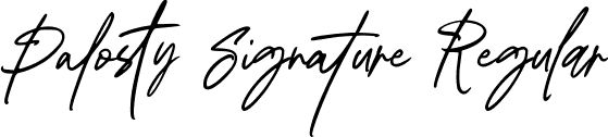 Palosty Signature Regular font | palosty-signature.ttf