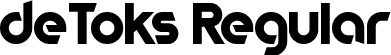 deToks Regular font | deToks.otf