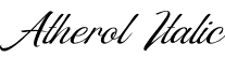 Atherol Italic font | Atherol.otf