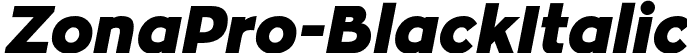 ZonaPro-BlackItalic font | ZonaPro-BlackItalic.otf