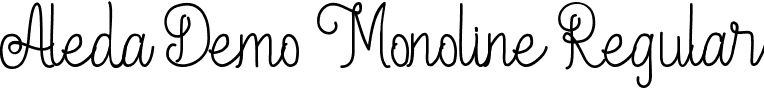 Aleda Demo Monoline Regular font | AledaDemoMonoline.ttf