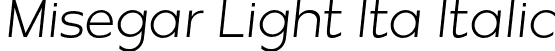 Misegar Light Ita Italic font | Misegar-LightItalic.otf