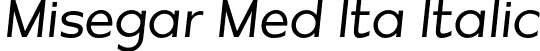 Misegar Med Ita Italic font | Misegar-MediumItalic.otf