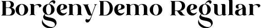 BorgenyDemo Regular font | borgeny-demo.ttf