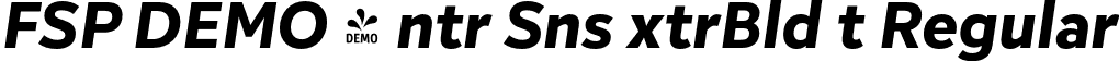 FSP DEMO - ntr Sns xtrBld t Regular font | Fontspring-DEMO-intersans-extraboldit.otf