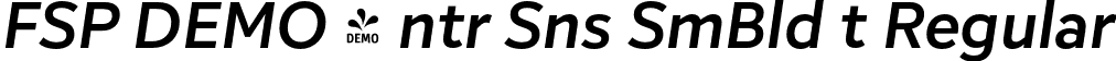 FSP DEMO - ntr Sns SmBld t Regular font | Fontspring-DEMO-intersans-semiboldit.otf