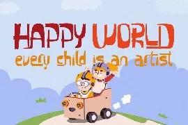 Laughing Kids - Playful Display Font