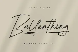 Ballenthing Monoline Handwritten Font