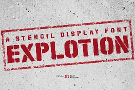 Explotion | A Stencil Display Font