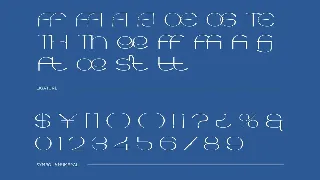 Yogie Vecan - Skinny Font