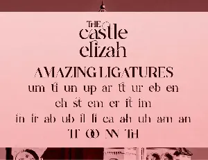 The Castle Elizah Serif Font