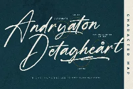 Andryaton Detagheart Elegant Signature Script font