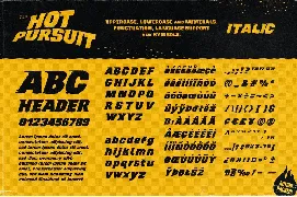 Hot Pursuit: A Hand-Drawn Grind-house Font